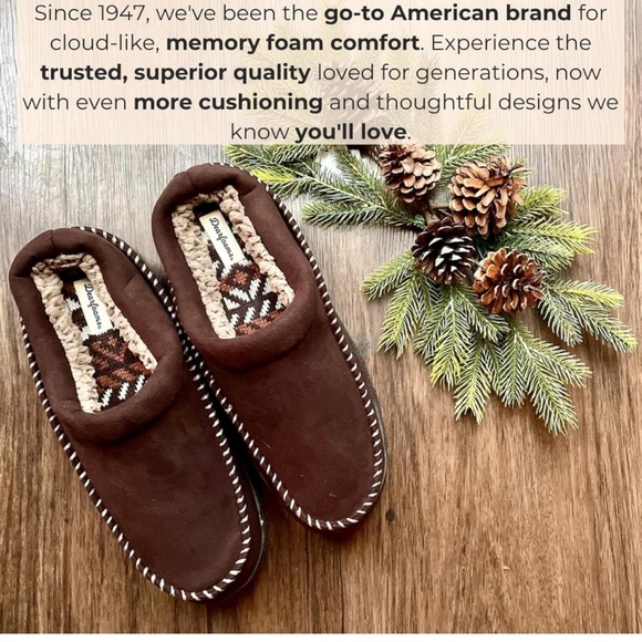 Dearfoams Thompson Memory Foam Indoor Outdoor Clog Slipper Black Size S (7-8) - Picture 5 of 9